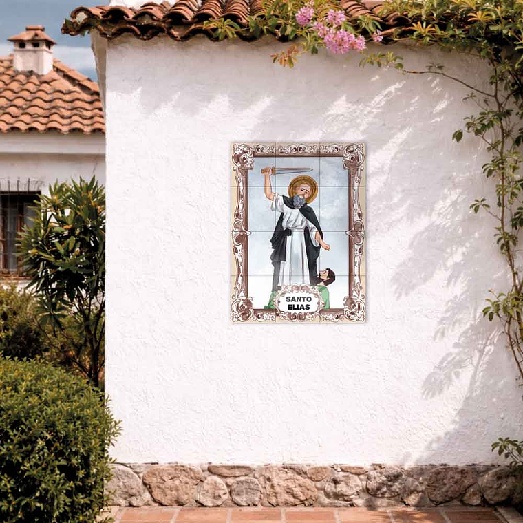 Painel de azulejos de Santo Elias 45 cm x 60 cm 2