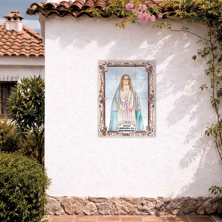 Painel de azulejos de Nossa Senhora da Encarnação 45 cm x 60 cm 2