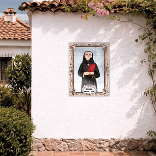Painel de azulejos de Santa Faustina 45 cm x 60 cm
