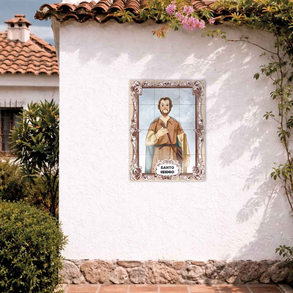 Painel de azulejos de Santo Isidro 45 cm x 60 cm 2