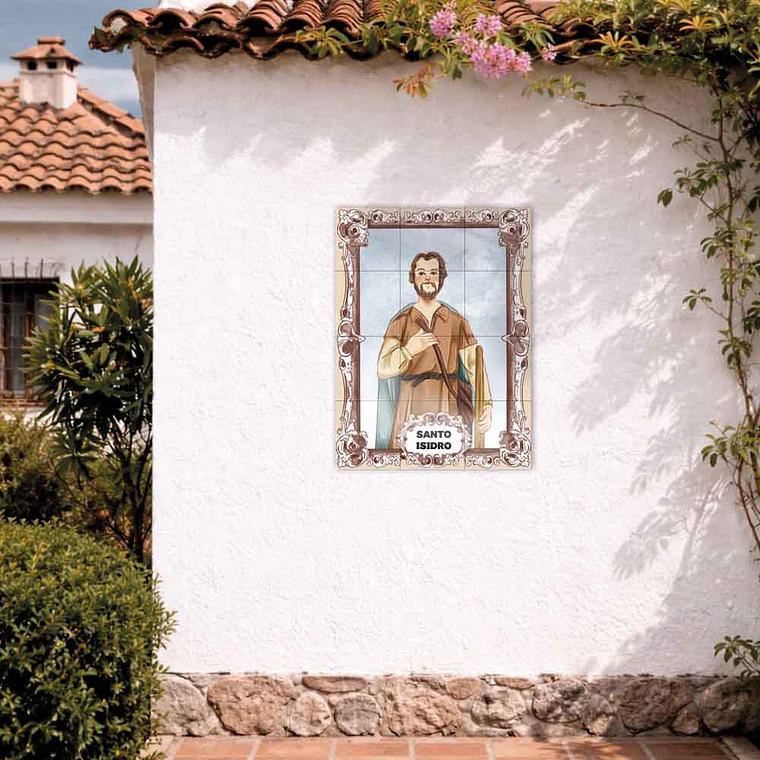 Painel de azulejos de Santo Isidro 45 cm x 60 cm 2