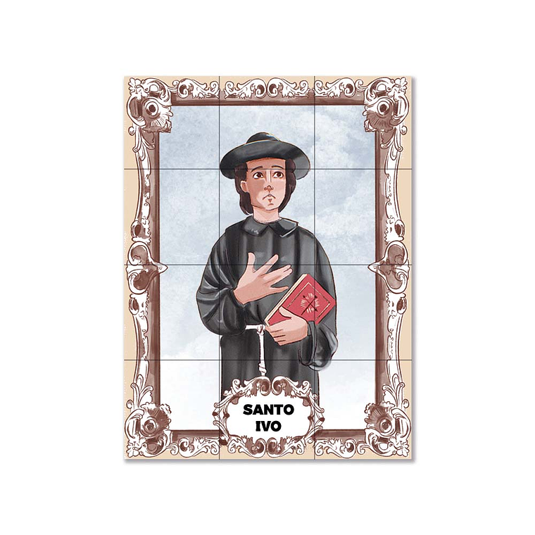 Painel de azulejos de Santo Ivo 45 cm x 60 cm 1