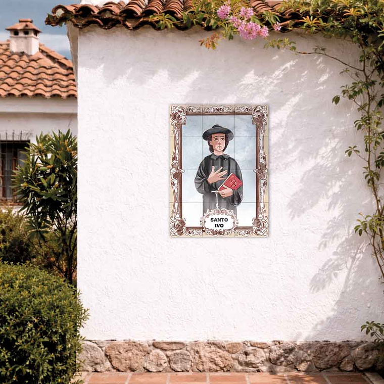 Painel de azulejos de Santo Ivo 45 cm x 60 cm 2