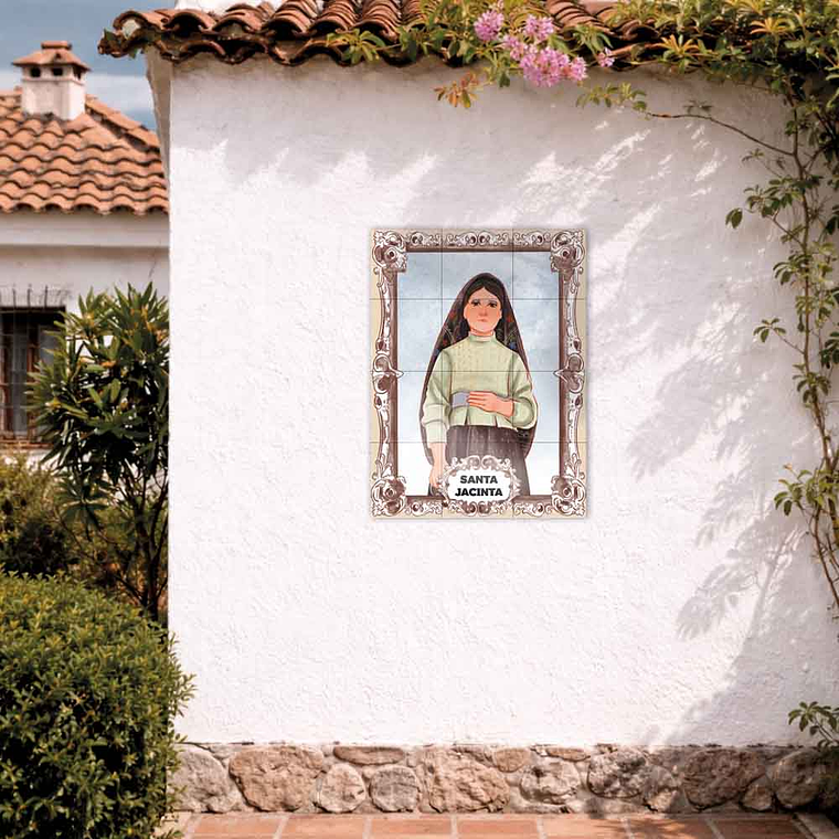 Painel de azulejos de Santa Jacinta 45 cm x 60 cm 2