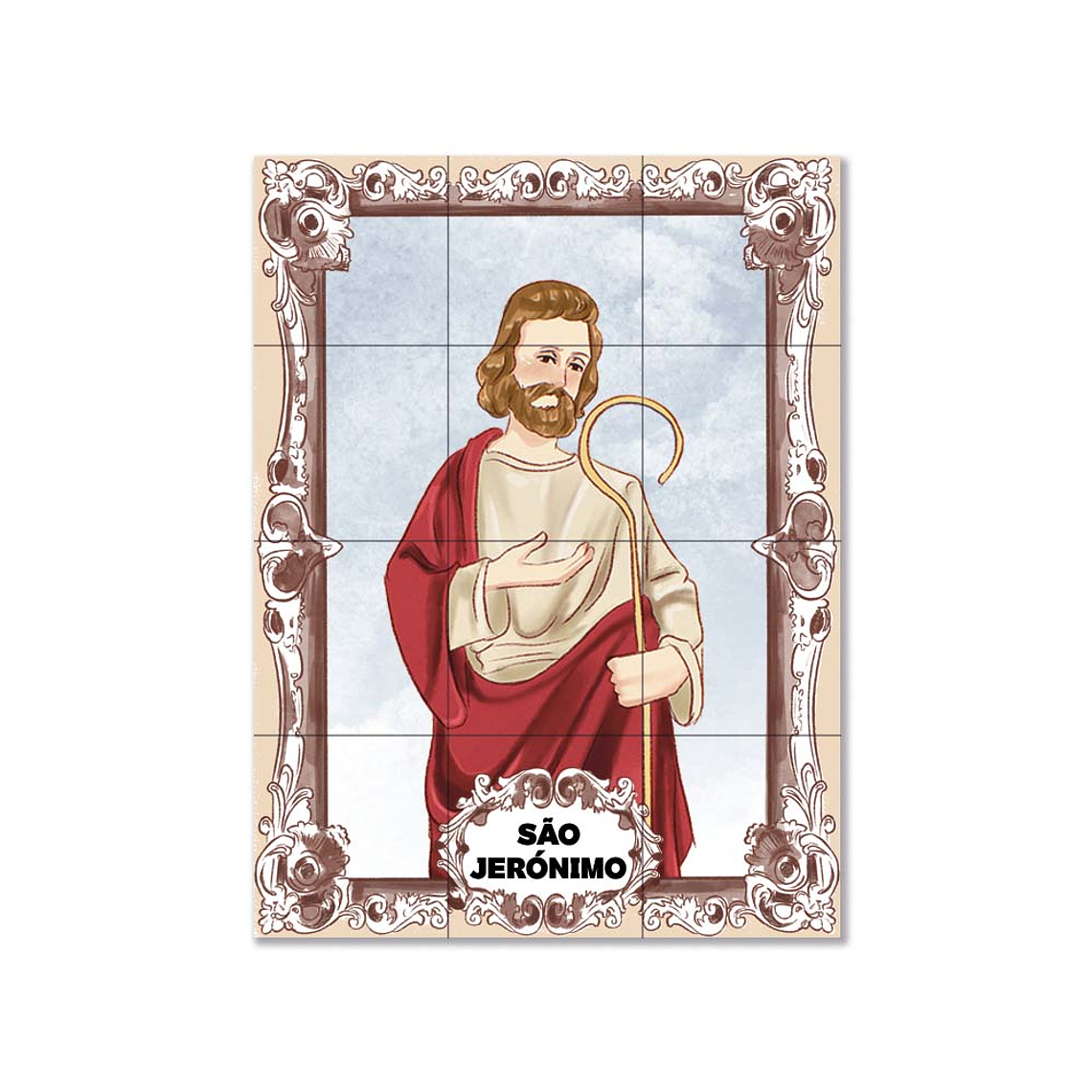 Saint Jerome Tile Panel 45 cm x 60 cm 1