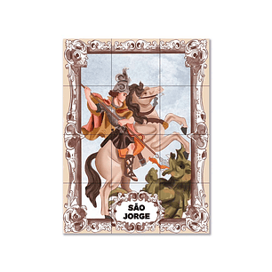 Painel de azulejos de São Jorge 45 cm x 60 cm