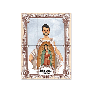 Painel de azulejos de São Juan Diego 45 cm x 60 cm