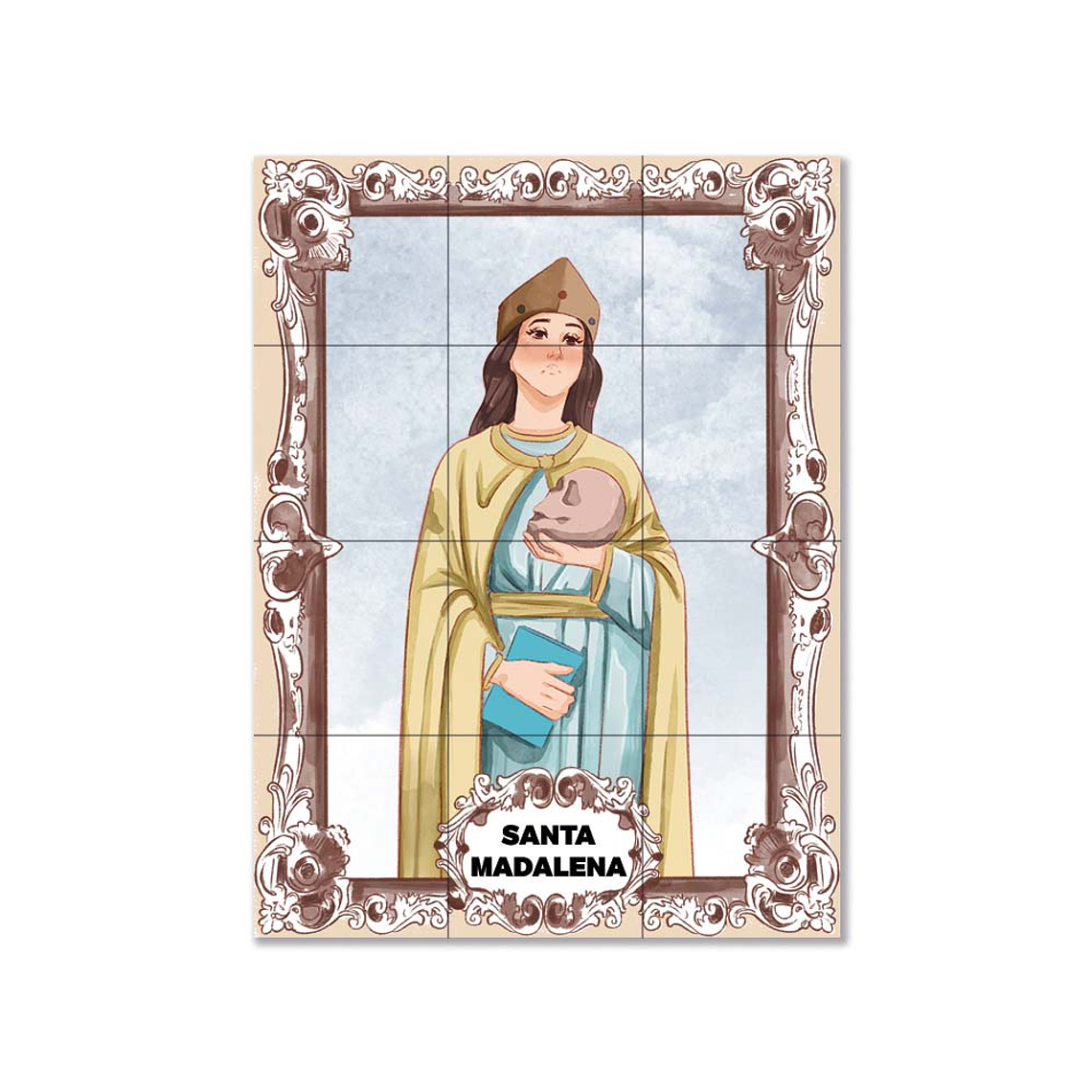 Painel de azulejos de Santa Madalena 45 cm x 60 cm 1