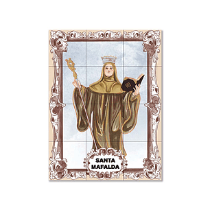 Painel de azulejos de Santa Mafalda 45 cm x 60 cm