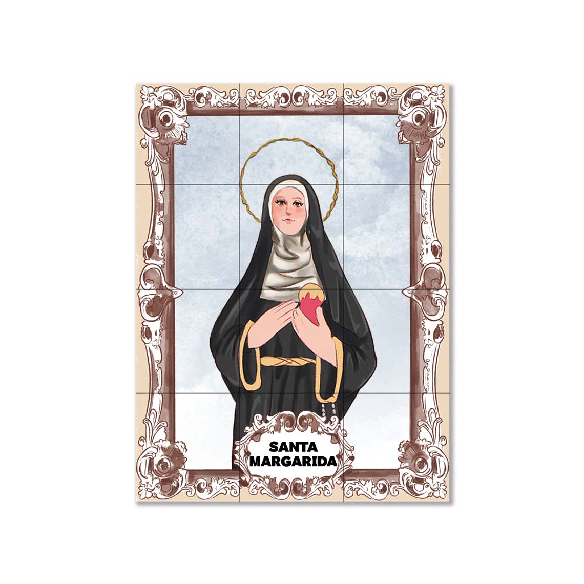 Painel de azulejos de Santa Margarida 45 cm x 60 cm 1