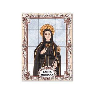 Painel de azulejos de Santa Mariana 45 cm x 60 cm