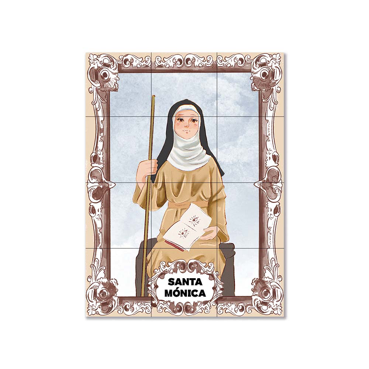 Painel de azulejos de Santa Mónica 45 cm x 60 cm 1