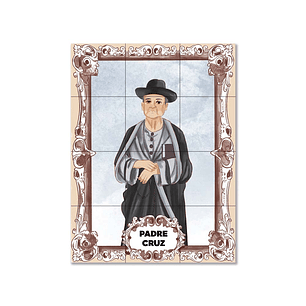 Painel de azulejos do Padre Cruz 45 cm x 60 cm 