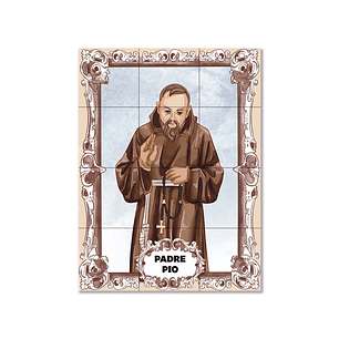 Father Pio Tile Panel 45 cm x 60 cm