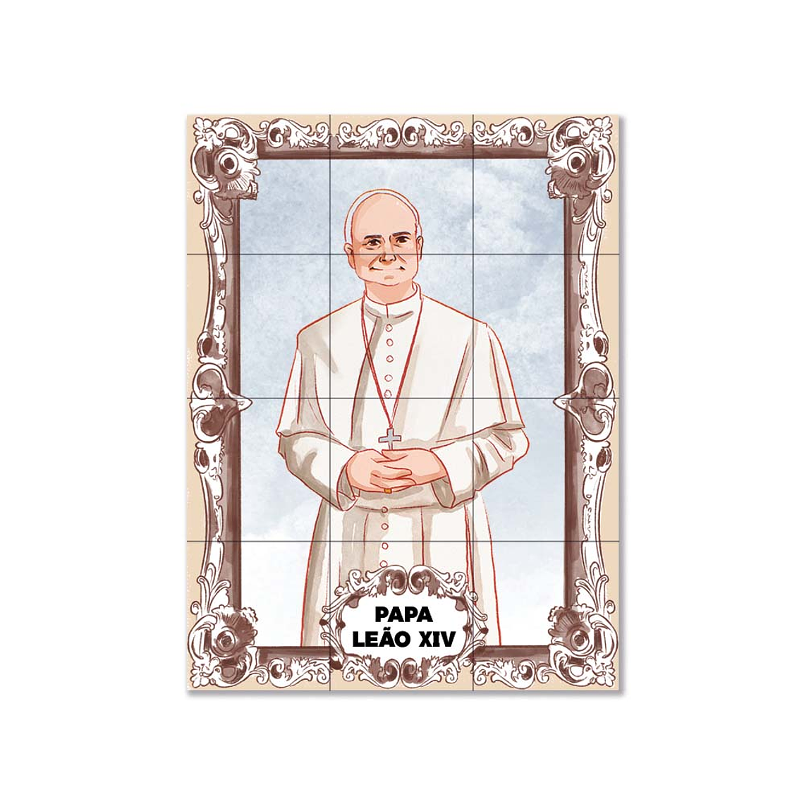 Azulejos du Pape Léon XIV 45 cm x 60 cm 1