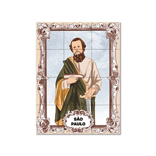 Painel de azulejos de São Paulo 45 cm x 60 cm