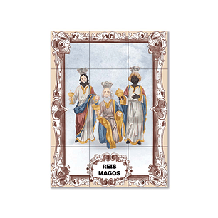 Painel de azulejos dos Reis Magos 45 cm x 60 cm