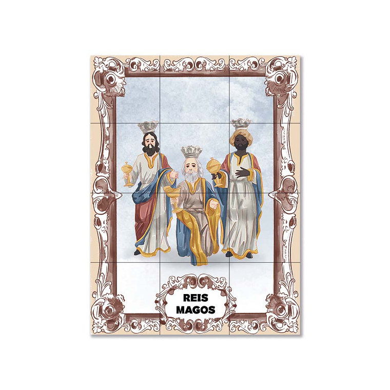 Painel de azulejos dos Reis Magos 45 cm x 60 cm 1