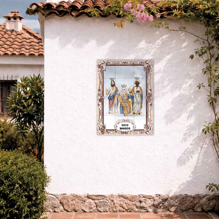 Painel de azulejos dos Reis Magos 45 cm x 60 cm 2