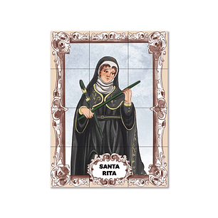 Painel de azulejos de Santa Rita 45 cm x 60 cm
