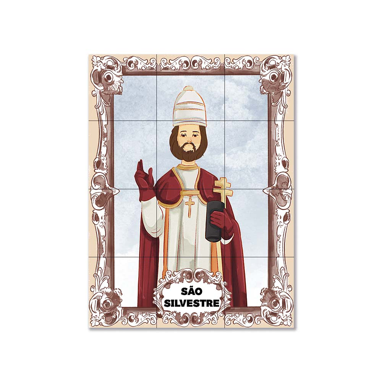 Painel de azulejos de São Silvestre 45 cm x 60 cm 1