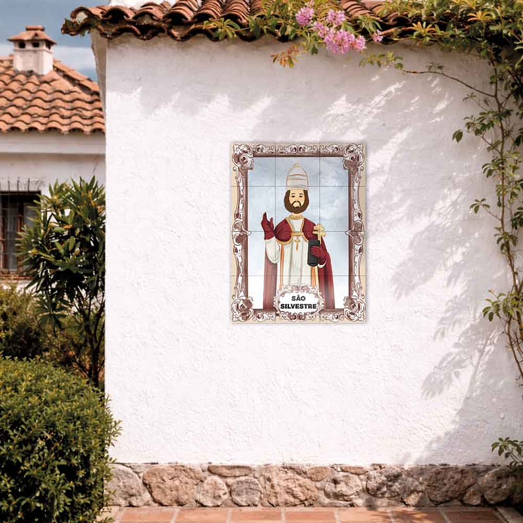 Painel de azulejos de São Silvestre 45 cm x 60 cm 2