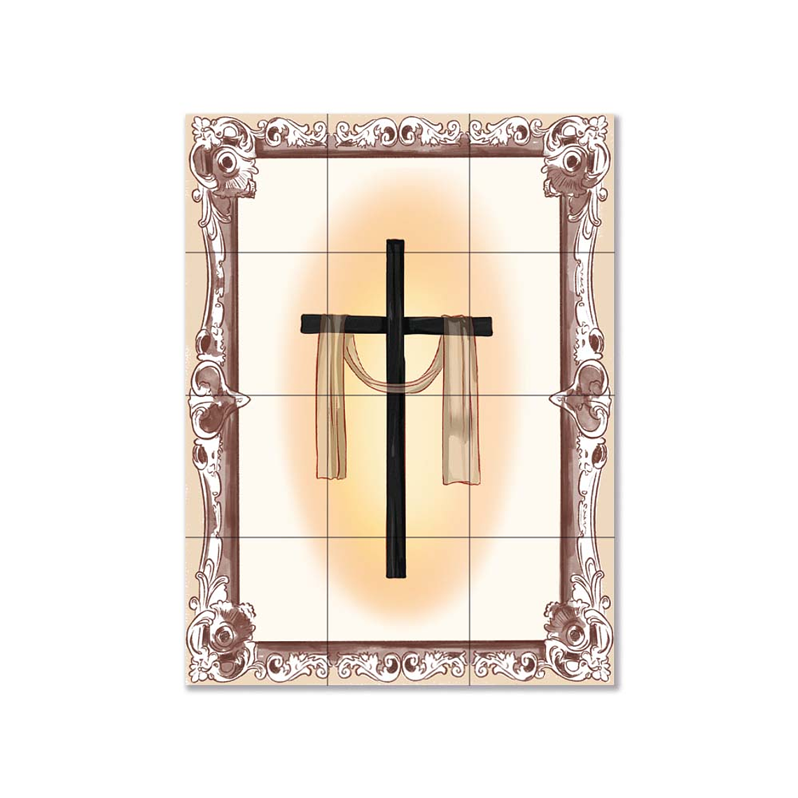 Painel de azulejos de Santa Cruz 45 cm x 60 cm 1