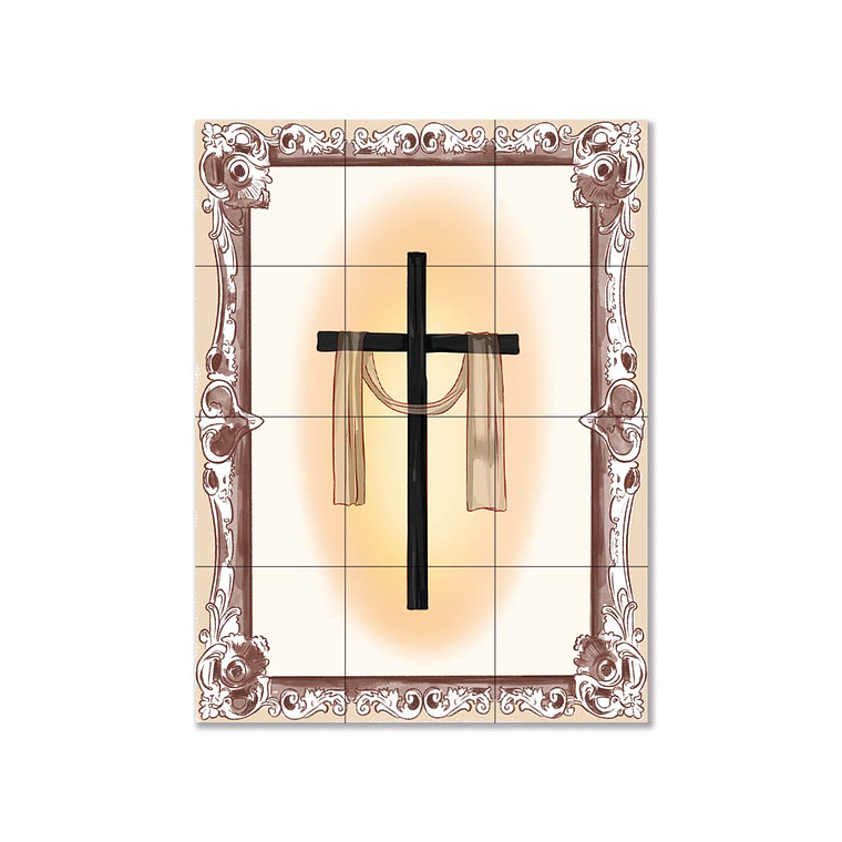 Painel de azulejos de Santa Cruz 45 cm x 60 cm 1