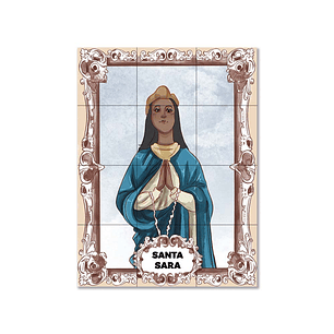 Painel de azulejos de Santa Sara 45 cm x 60 cm