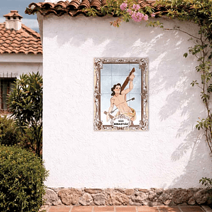 Painel de azulejos de São Sebastião 45 cm x 60 cm