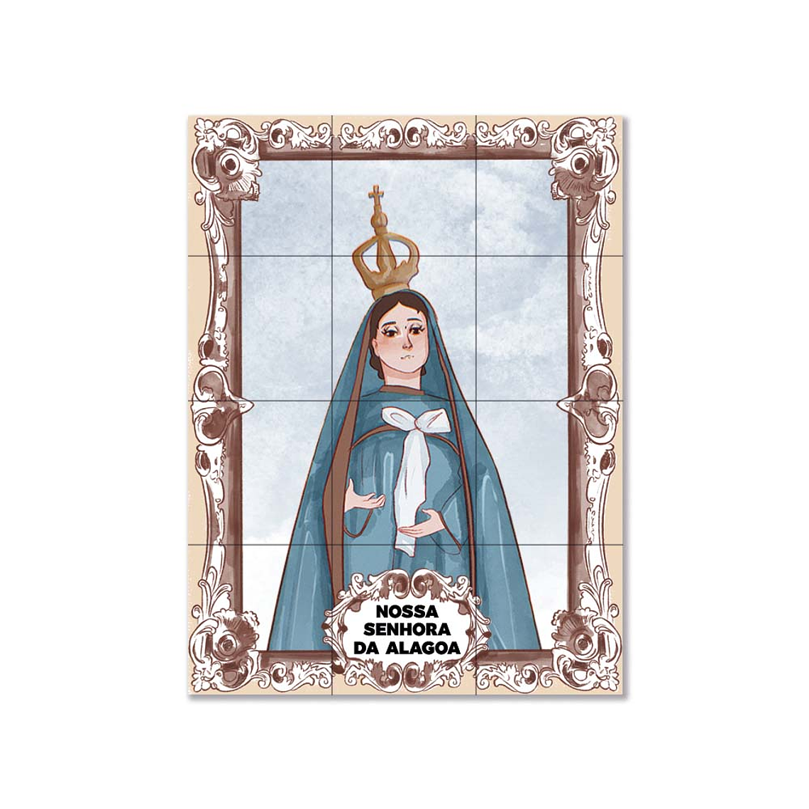 Painel de azulejos de Nossa Senhora da Alagoa 45 cm x 60 cm 1