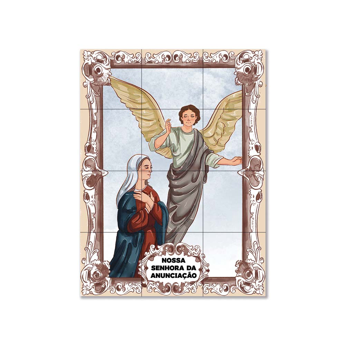 Painel de azulejos de Nossa Senhora da Anunciação 45 cm x 60 cm 1