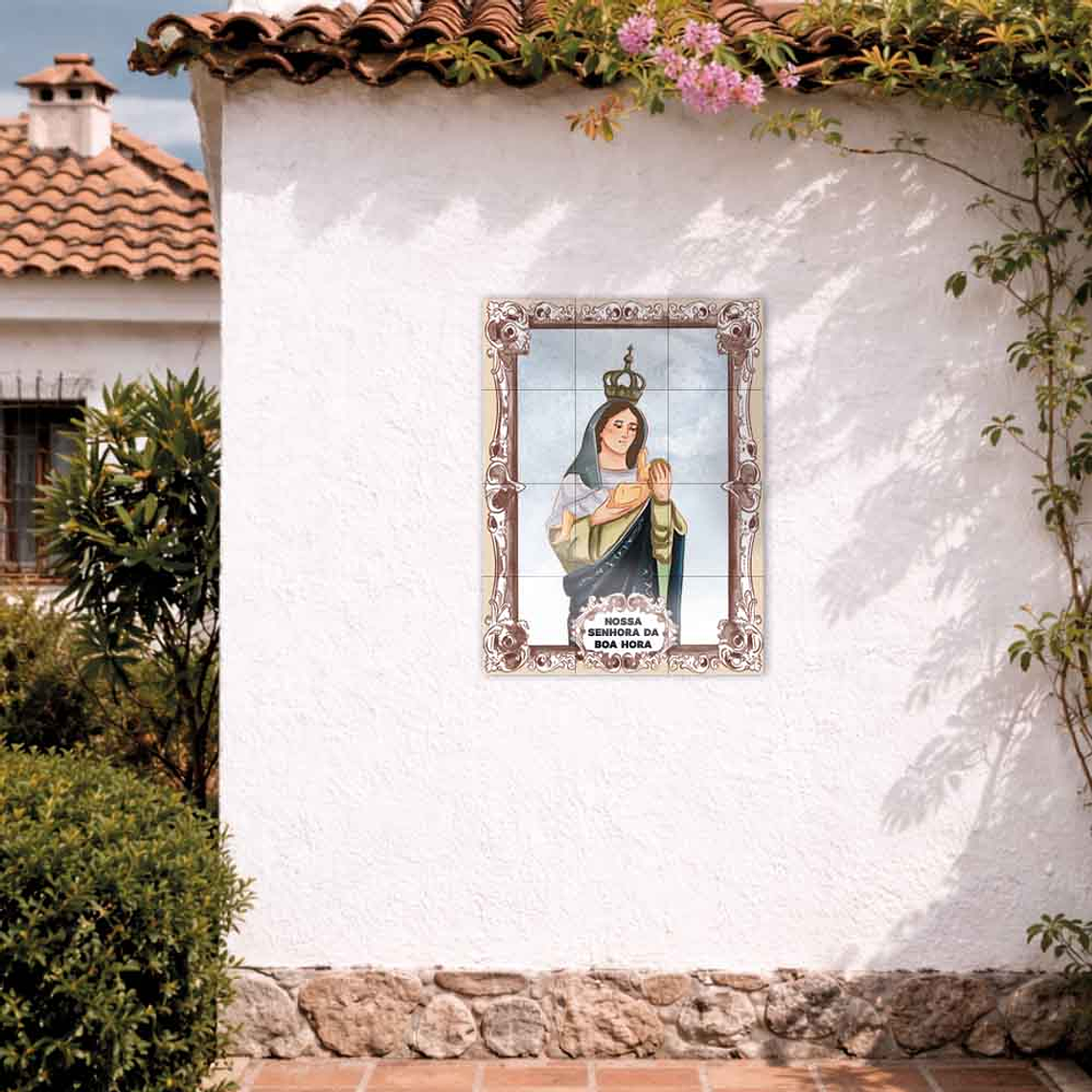 Pannello di piastrelle raffigurante la Madonna della Buona Ora, 45 cm x 60 cm 2