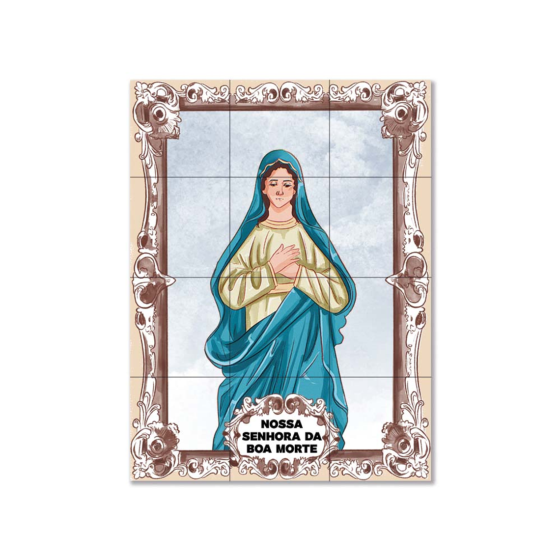 Painel de azulejos de Nossa Senhora da Boa Morte 45 cm x 60 cm 1