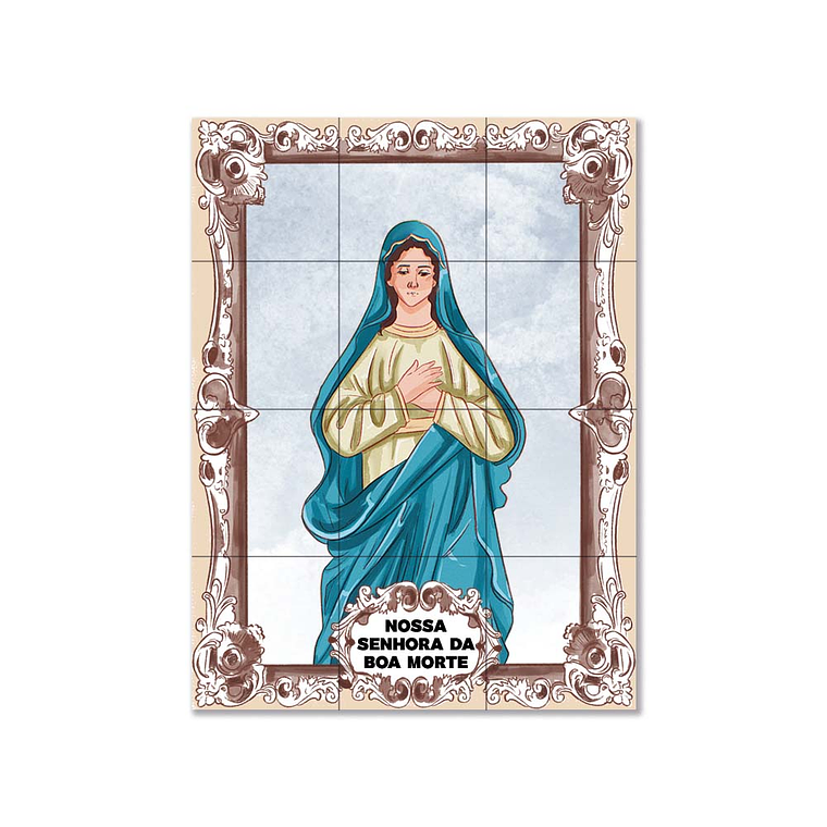 Painel de azulejos de Nossa Senhora da Boa Morte 45 cm x 60 cm 1
