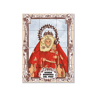 Painel de azulejos de Nossa Senhora del Pino 45 cm x 60 cm
