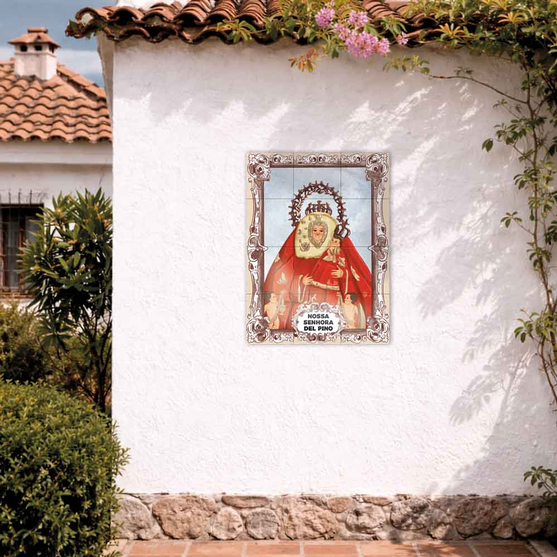 Painel de azulejos de Nossa Senhora del Pino 45 cm x 60 cm 2
