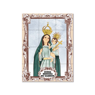 Painel de azulejos de Nossa Senhora do Caminho 45 cm x 60 cm