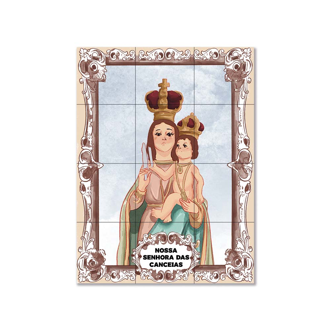Painel de azulejos de Nossa Senhora das Candeias 45 cm x 60 cm 1