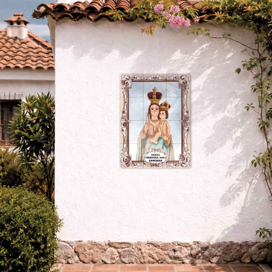 Painel de azulejos de Nossa Senhora das Candeias 45 cm x 60 cm 2