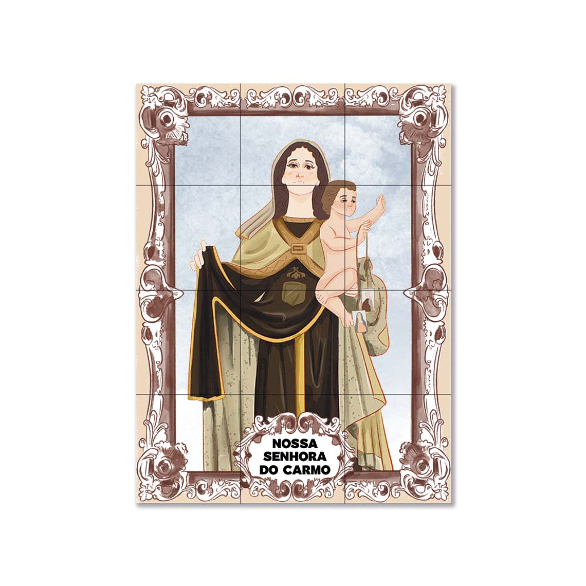 Azulejos de Nuestra Señora del Carmen 45 cm x 60 cm 1