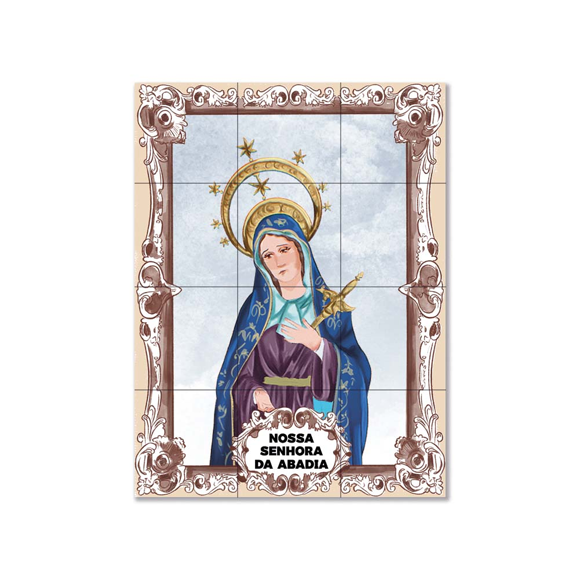 Painel de azulejos de Nossa Senhora das Dores 45 cm x 60 cm 1