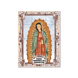 Painel de azulejos de Nossa Senhora de Guadalupe 45 cm x 60 cm