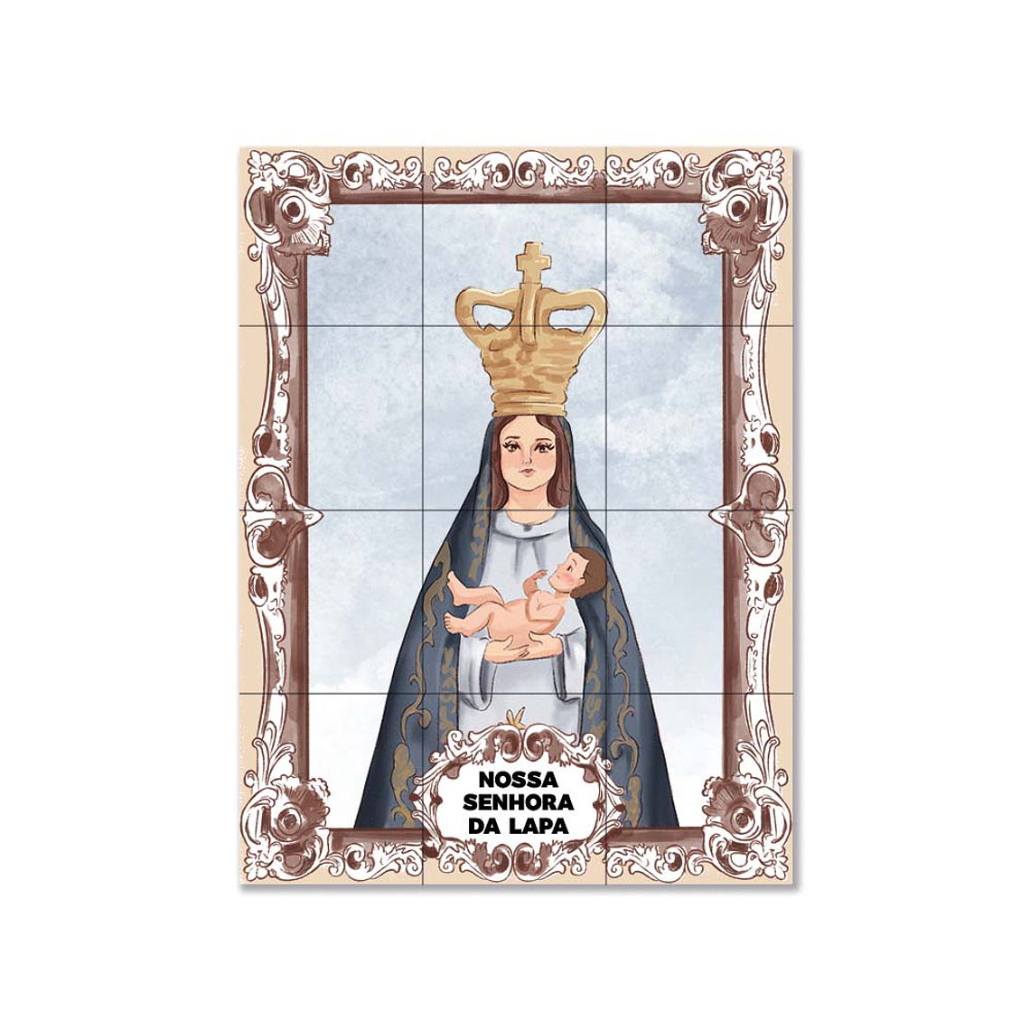 Painel de azulejos de Nossa Senhora da Lapa 45 cm x 60 cm 1