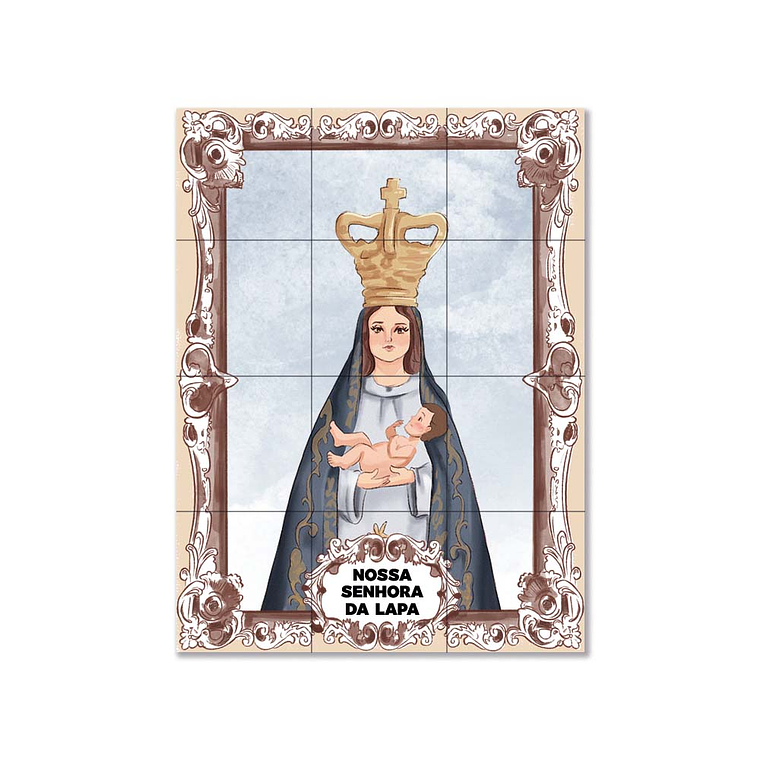 Painel de azulejos de Nossa Senhora da Lapa 45 cm x 60 cm 1
