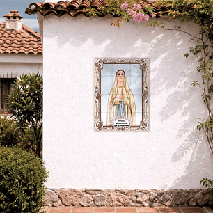 Painel de azulejos de Nossa Senhora de Lourdes 45 cm x 60 cm