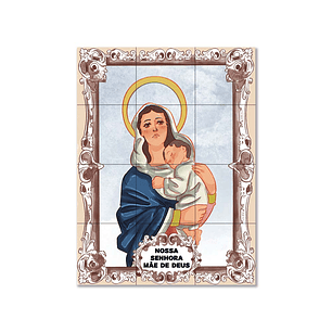 Painel de azulejos de Nossa Senhora Mãe de Deus 45 cm x 60 cm