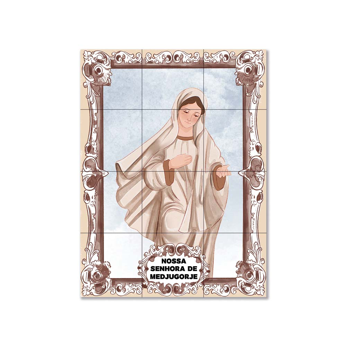 Azulejos di Nostra Signora di Medjugorje 45 cm x 60 cm 1