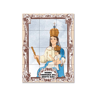 Painel de azulejos de Nossa Senhora do Monte Sião 45 cm x 60 cm