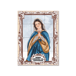 Painel de azulejos de Nossa Senhora da Natividade 45 cm x 60 cm